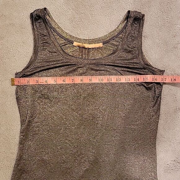 NWOT  Gender Bias gold metallic layering tank - Picture 3 of 8